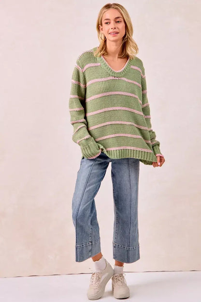 BiBi Striped Long Sleeve Sweater