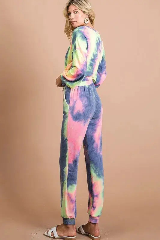 BiBi Tie Dye French Terry Casual Pants