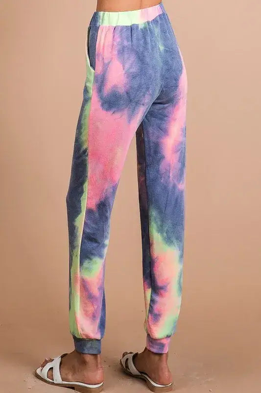 BiBi Tie Dye French Terry Casual Pants
