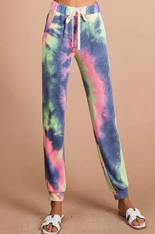 BiBi Tie Dye French Terry Casual Pants