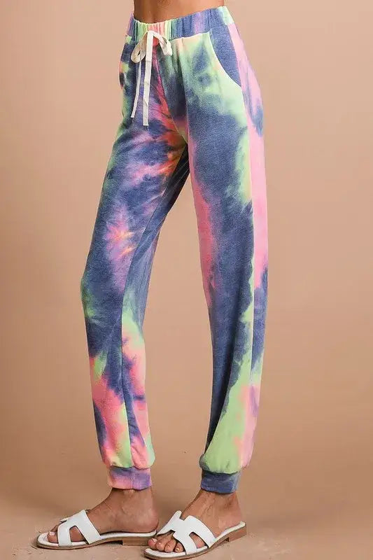 BiBi Tie Dye French Terry Casual Pants