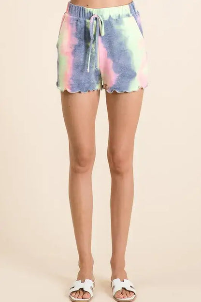 BiBi Tie Dye French Terry Top and Shorts Set
