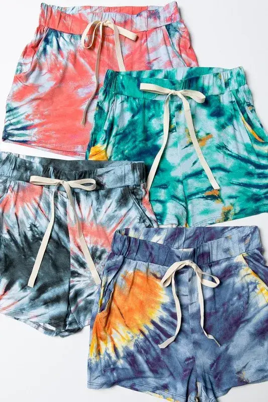 BiBi Tie Dye Print Casual Shorts