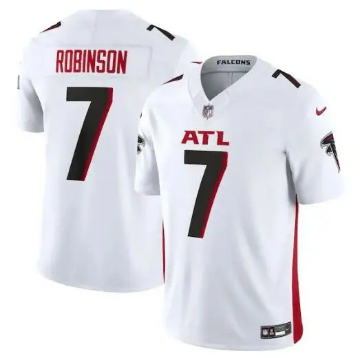 White Atlanta Falcons Nike Vapor F.U.S.E. Limited Jersey featuring Bijan Robinson print