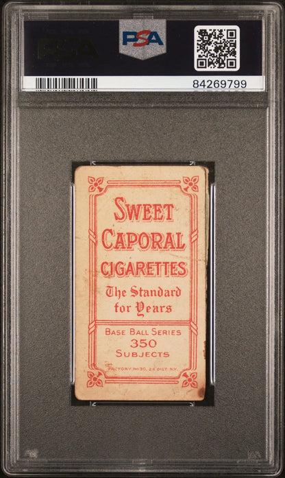 Vintage T206 Sweet Caporal cigarette pack in PSA Authentic Altered protective holder