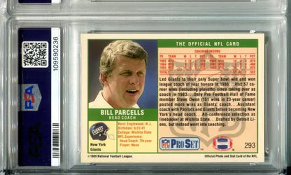 BILL PARCELLS Autographed Signed Auto 1989 PRO SET ROOKIE RC PSA 6 DNA NY Giants