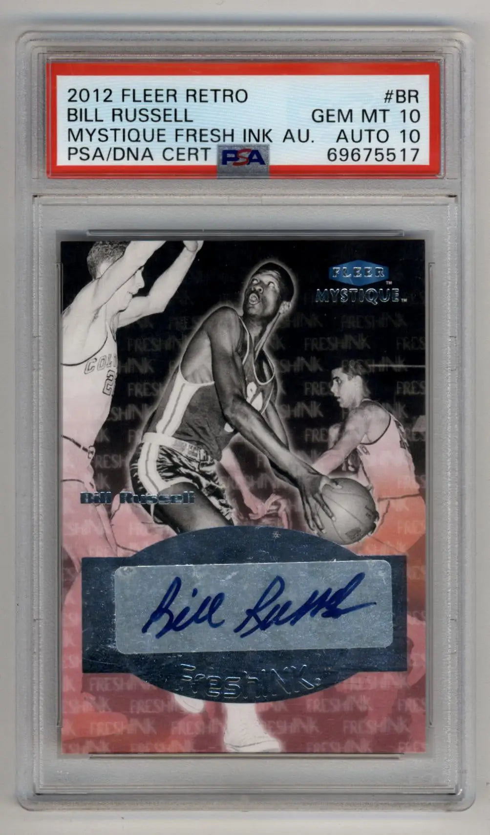 Bill Russell 2012-13 Fleer Retro Mystique Fresh Ink Auto PSA 10 Gem Mint Auto 10 - Singles