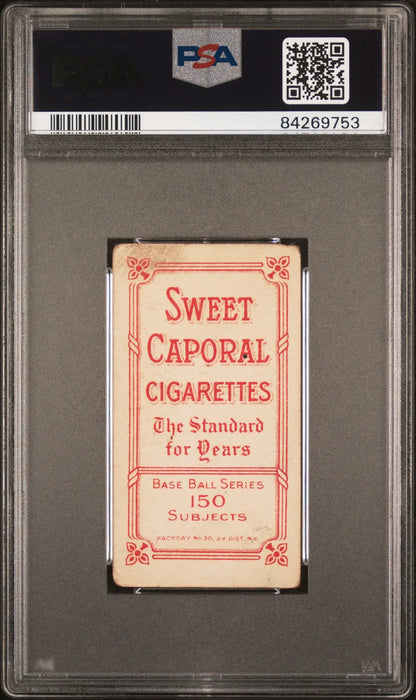 PSA-graded T206 Sweet Caporal trading card in holder for Bill Shipke 1909-11
