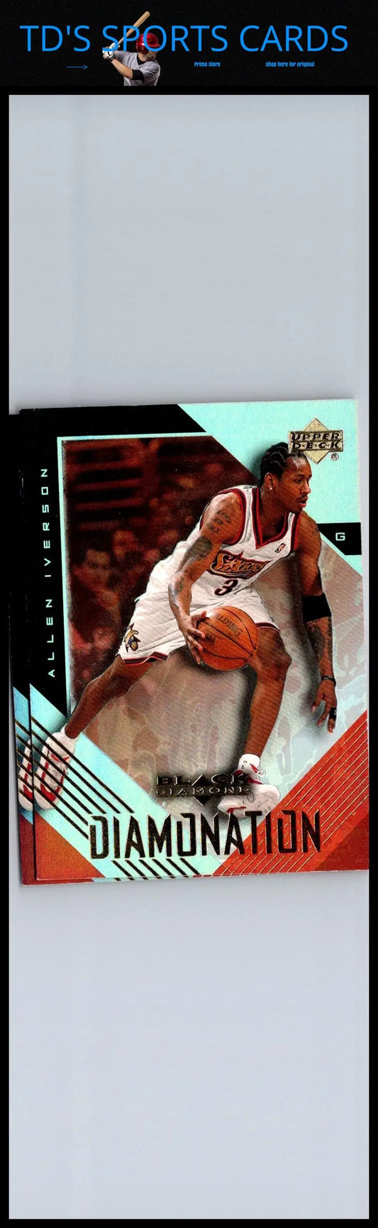 Allen Iverson basketball card from Black Diamond #D6 showcasing Allen Iverson domination