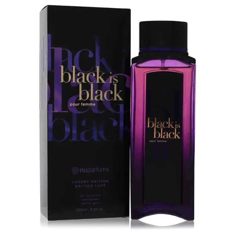 Black is Black by Nu Parfums - Eau De Parfum Spray 3.3 oz - Women / Medium - Eau De Parfum Spray 3.3 oz
