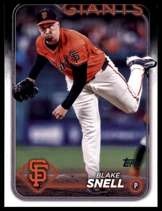 Blake Snell 2024 Topps Update baseball card featuring San Francisco Giants player