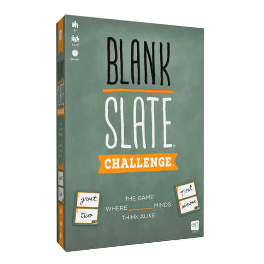 Board game box for Blank Slate Challenge featuring a sage green cover design