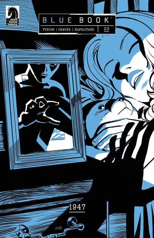 Comic book cover of Blue Book: 1947 #3 with artistic blue and black design, ideal for collectors of trading cards