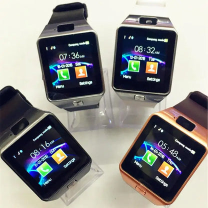 Bluetooth android smart watch with camera and metallic finishes showcasing stylish android smart watch options