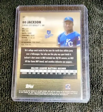 Bo Jackson 2023 Topps Stadium Club Chrome Silver Refractor Baseball Card Image