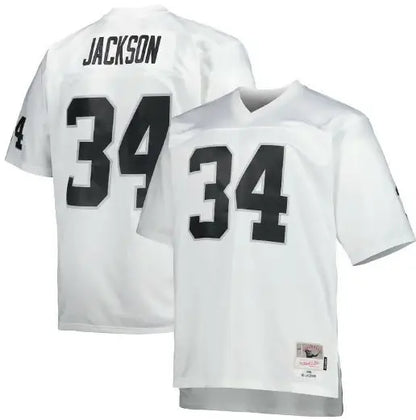 White replica jersey featuring black numbers for Bo Jackson Las Vegas Raiders 1988