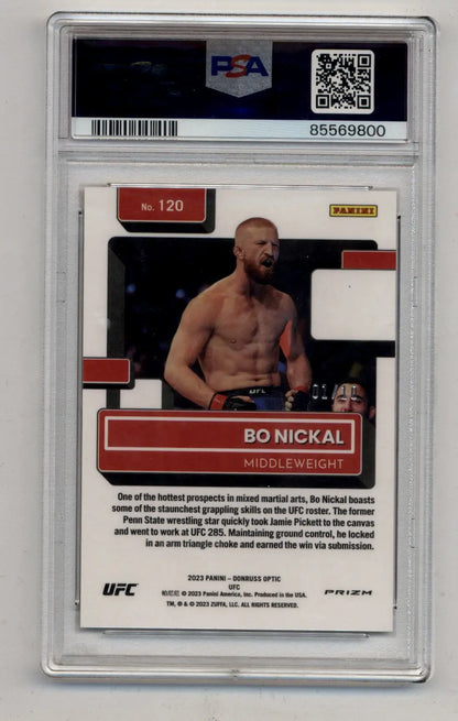 Bo Nickal 2023 Donruss Optic UFC Gold 01/10 PSA 10 Gem Mint - Singles