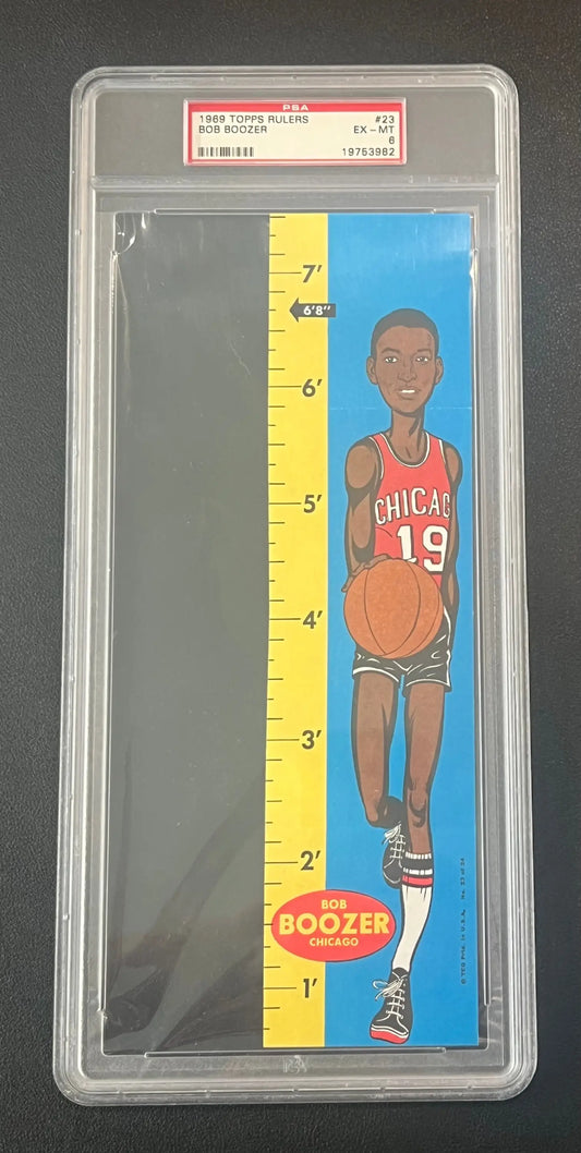 Orlando Woolridge basketball card from BOB BOOZER 1969 Topps Rulers collection at Columbia Hobby
