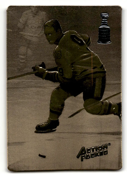 Hockey trading card of Bobby Hull Gold Prototype from 1993 Action Packed BH2 Blackhawks promo
