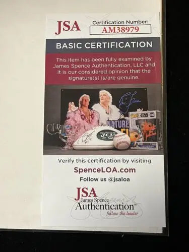 JSA authentication certificate for Bobby Shantz signed vintage photo 1951 Athletics