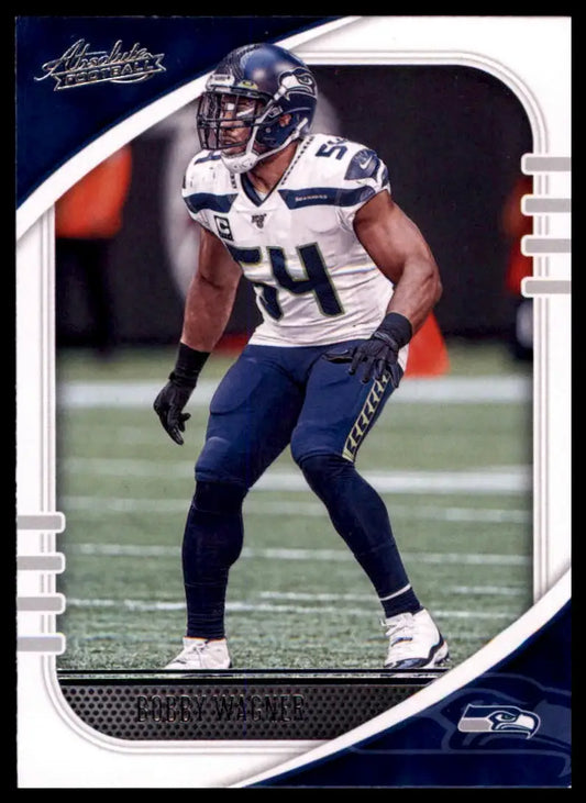 Football trading card featuring Bobby Wagner in white and blue uniform from Panini Absolute