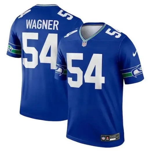 Blue Seattle Seahawks Nike Men’s Alternate Legend Player Jersey with Wagner 54 on back