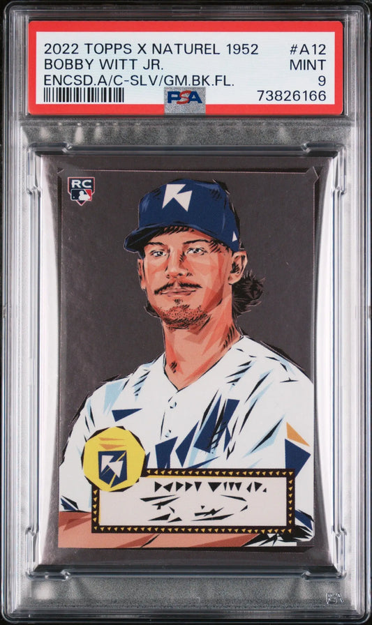 PSA-graded Bobby Witt Jr. 2022 Topps X Naturel baseball card featuring Miami Marlins player