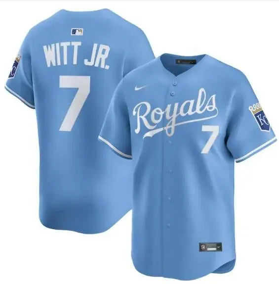 Light blue Bobby Witt Jr. Kansas City Royals Nike Alternate Limited Player Jersey
