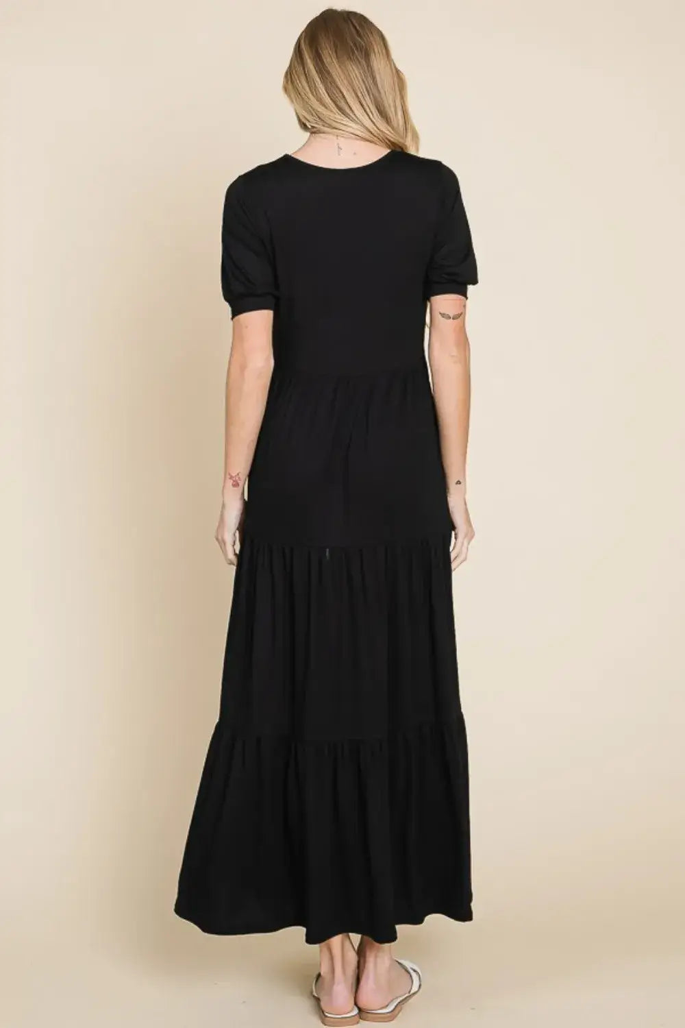 BOMBOM Short Sleeve Tiered Maxi Dress USA ?? SM & MED Remaining! - Day Dress