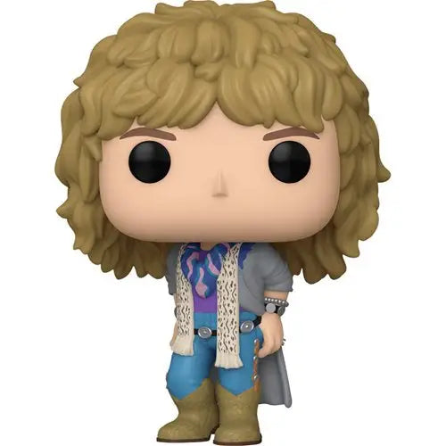 Bon Jovi 1980’s Jon Bon Jovi Funko Pop vinyl figure in blue vest and tan boots