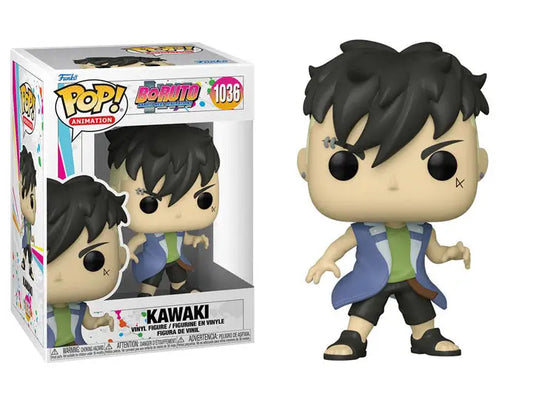 Funko Pop vinyl figure of Kawaki in a fighting stance from Boruto anime series