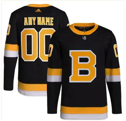Black and gold Boston Bruins adidas Alternate Primegreen authentic hockey jersey