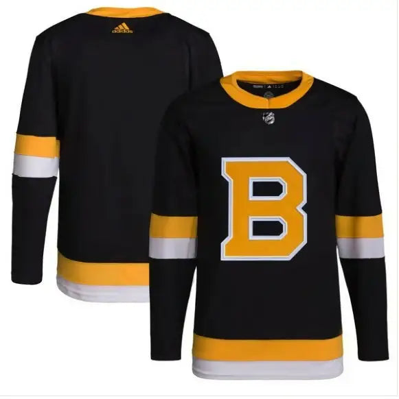 Black and gold Boston Bruins men’s adidas Alternate Primegreen authentic hockey jersey