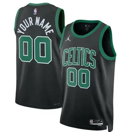 Black and green Boston Celtics Jordan Brand swingman custom jersey for 2022/23