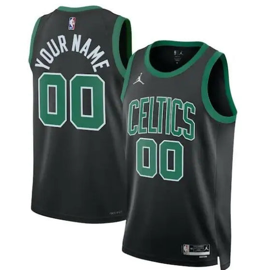 Black and green Boston Celtics Jordan Brand swingman custom jersey for 2022/23