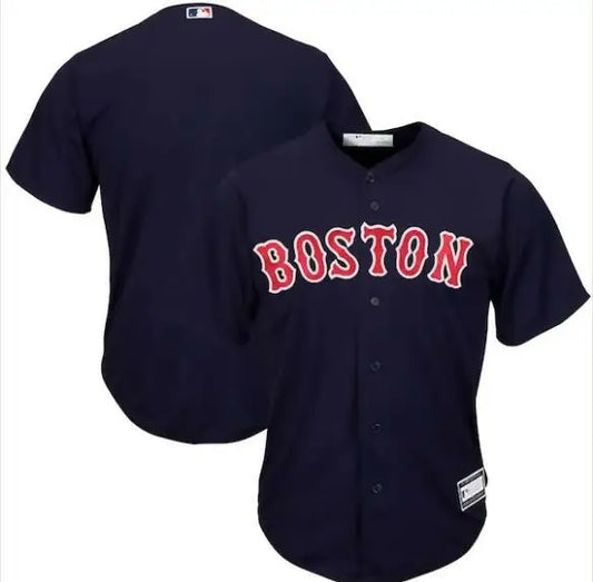 Navy blue Boston baseball jersey for Big & Tall fans, replica Boston Red Sox team jersey