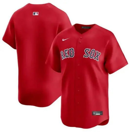 Boston Red Sox Nike Alternate Limited Jersey in red on display