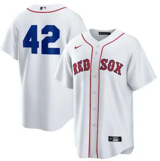 White Boston Red Sox Nike Home 2025 Jackie Robinson Day Replica Jersey front view