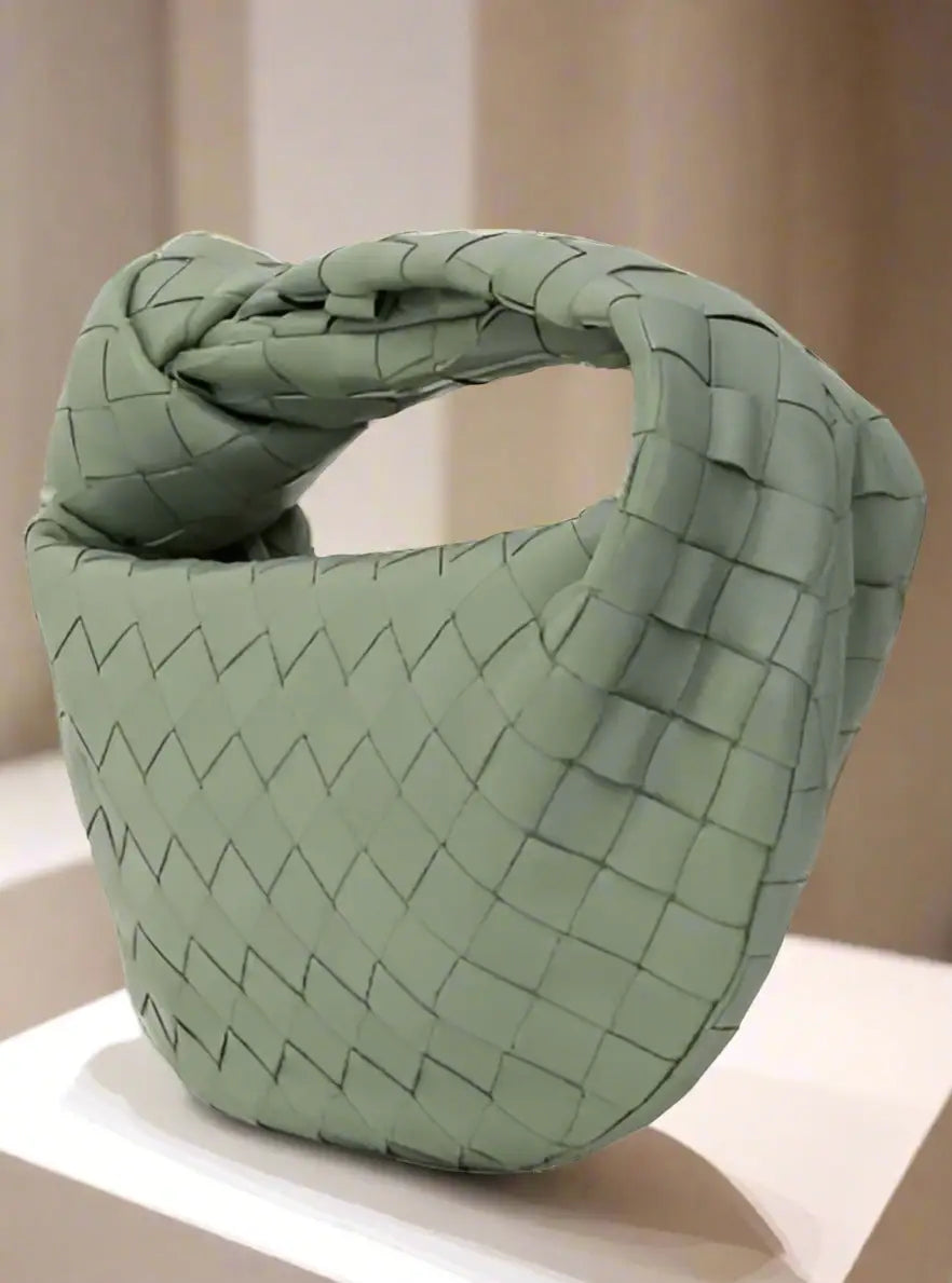 Bottega Veneta GRAY LEATHER HANDBAG - Handbags