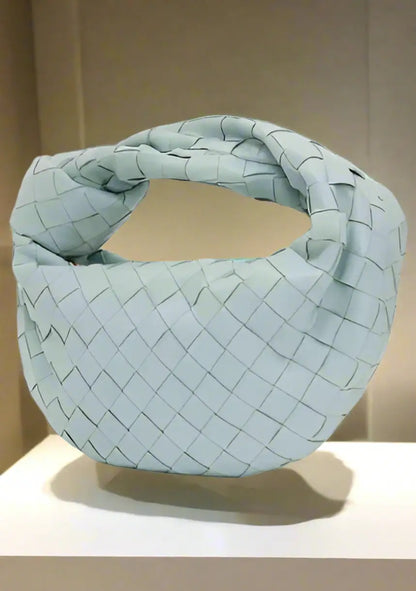 BOTTEGA VENETA LIGHT BLUE LEATHER HANDBAG - Handbags