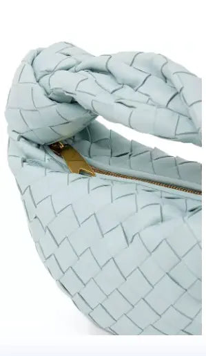 BOTTEGA VENETA LIGHT BLUE LEATHER HANDBAG - Handbags