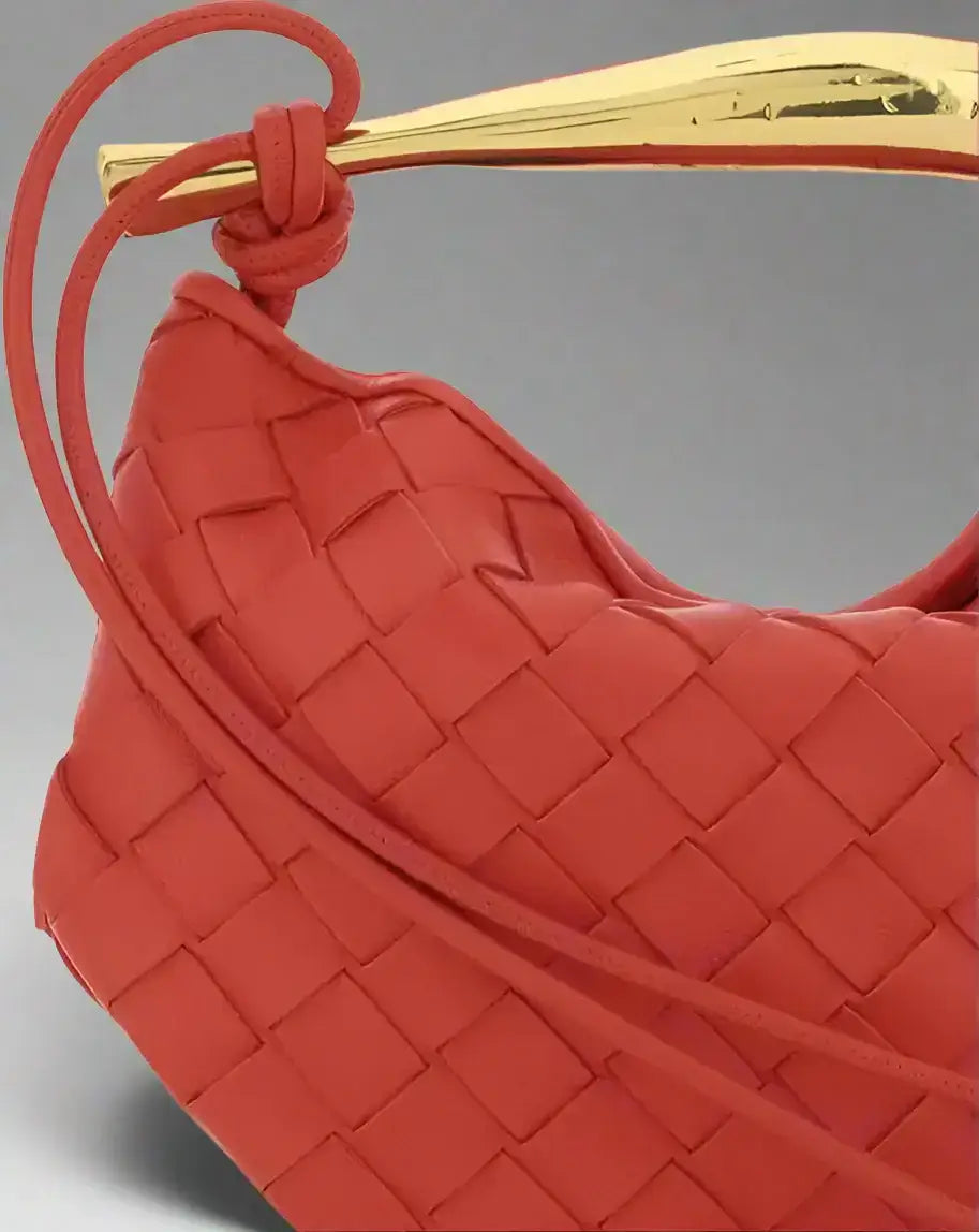 Bottega Veneta Muse Bag with woven leather and gold-tone brass handle