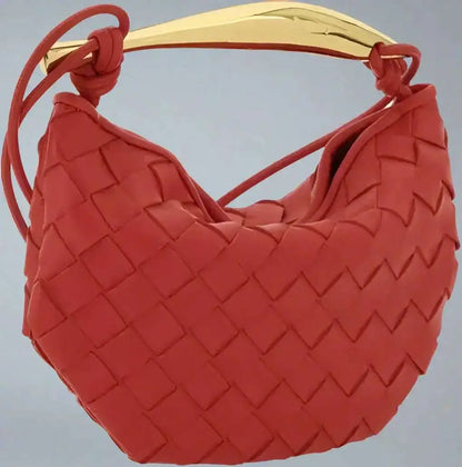 Bottega Veneta Muse Bag with woven leather and gold-tone brass handle