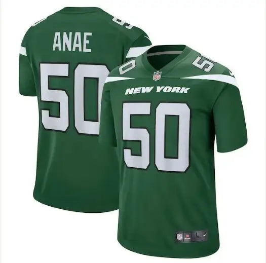 Green Bradlee Anae New York Jets Nike Game Player Jersey Gotham Green front and back