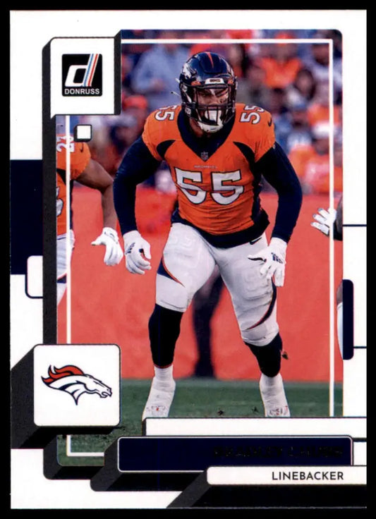 Football trading card of Bradley Chubb 2022 Donruss Denver Broncos collectible