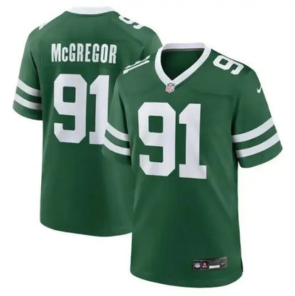 Green Braiden McGregor New York Jets Nike team game jersey with white numbers