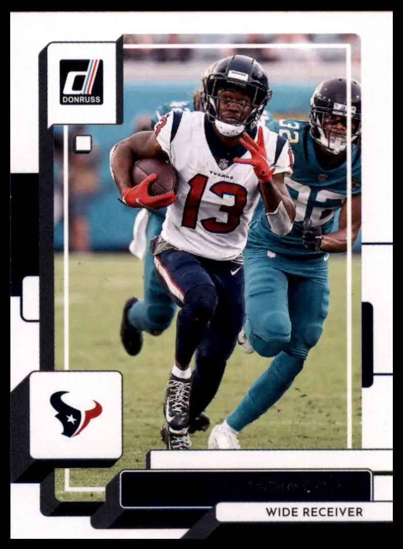 Football trading card of Brandin Cooks from 2022 Donruss Houston Texans collection
