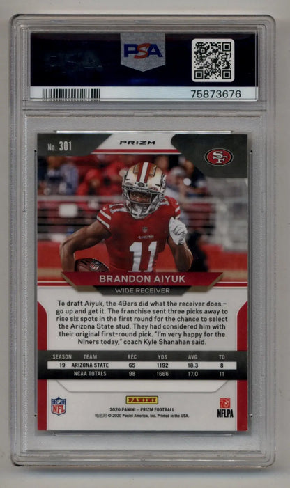 Brandon Aiyuk 2020 Prizm Snakeskin #301 PSA 8 Near Mint-Mint - Singles