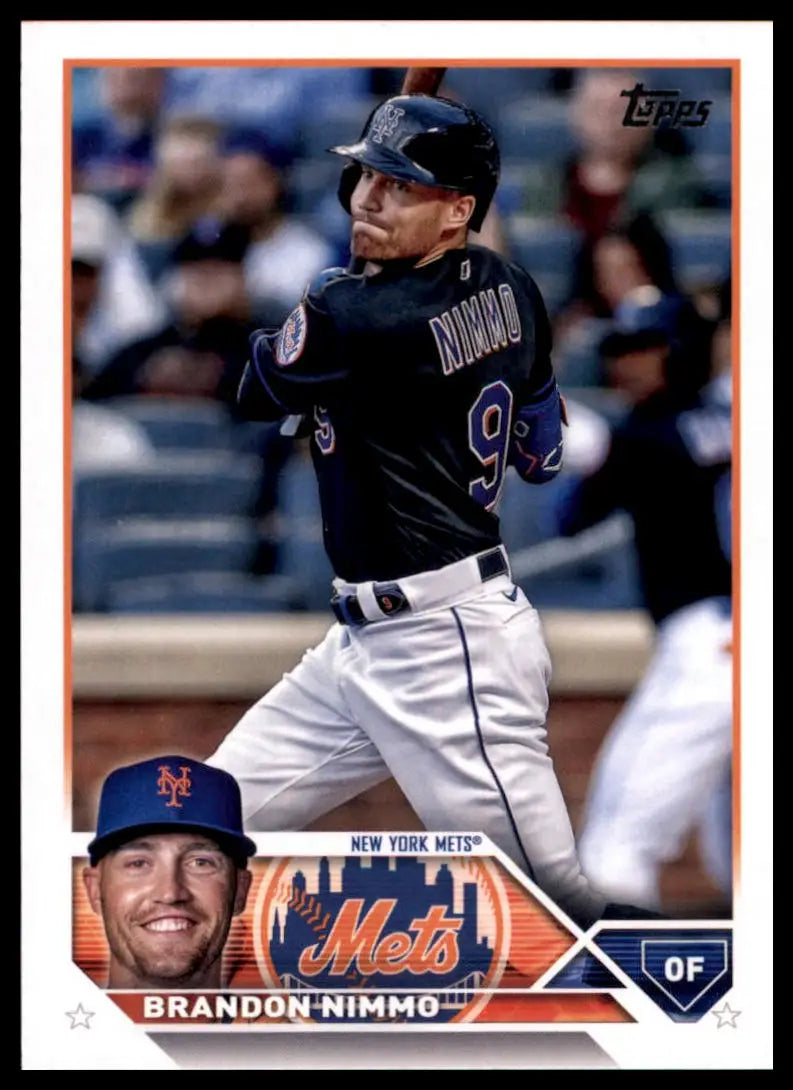Brandon Nimmo 2023 Topps baseball card featuring Brandon Nimmo of the New York Mets