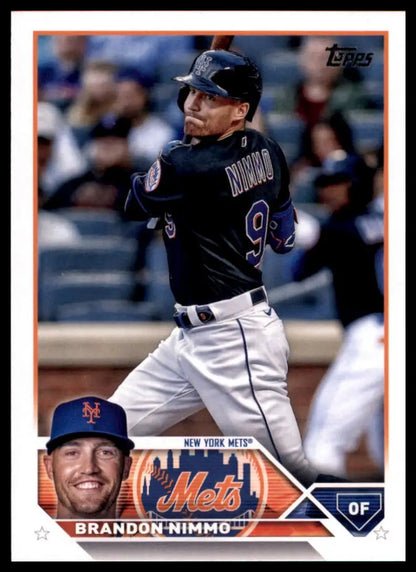 Brandon Nimmo 2023 Topps baseball card featuring Brandon Nimmo of the New York Mets